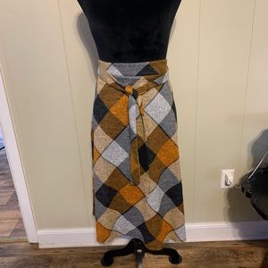 NYCC A-Line Skirt-Autumn colors Gray, rust, Black size-XL